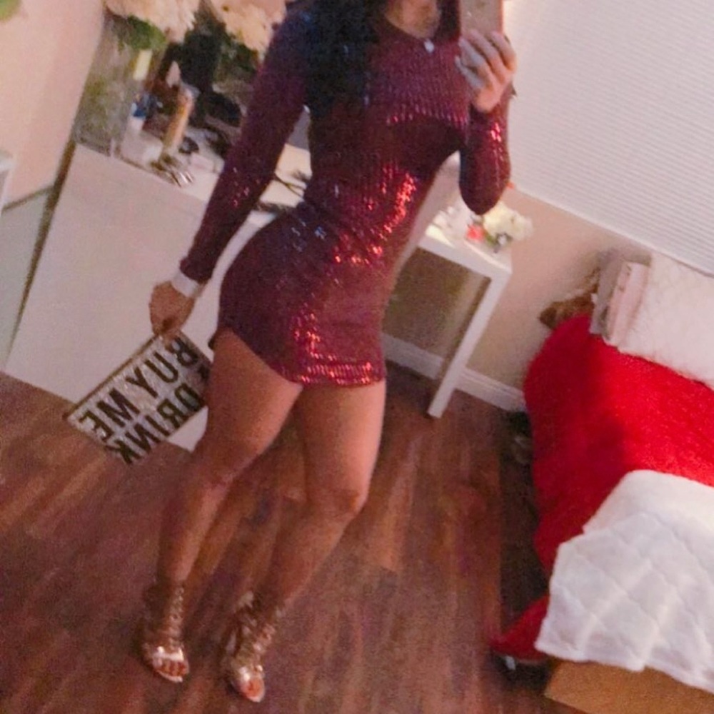 Macys sequin mini dress